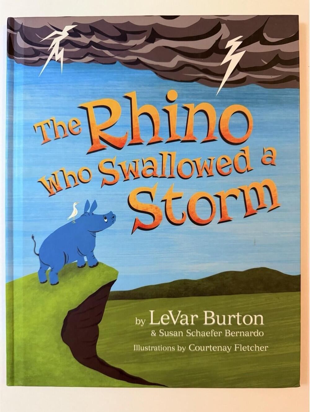 SIGNED LeVar Burton- The Rhino Who Swallowed a Storm 1st Ed Children’s Book